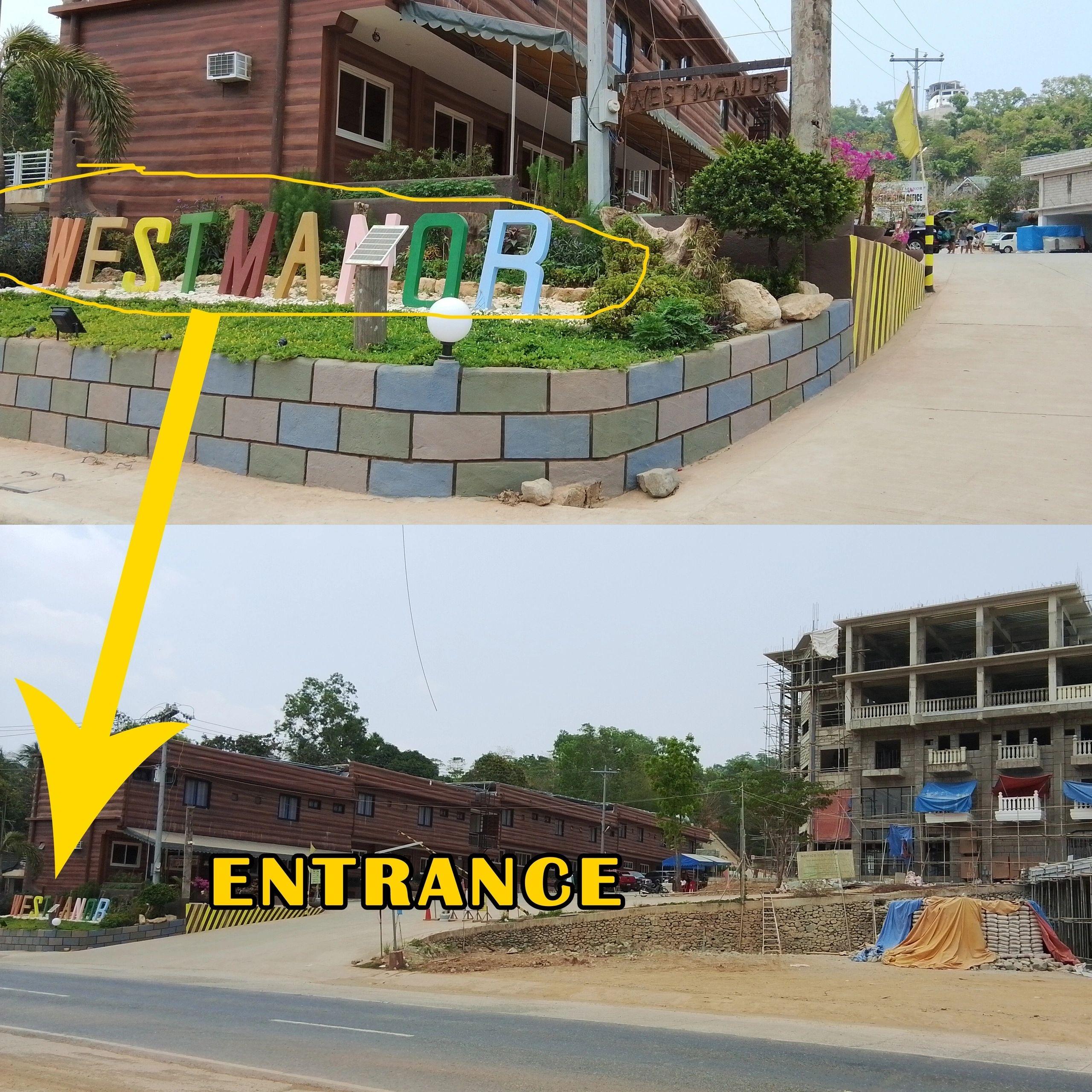 WestManor Resort Hotel entrance with stone signage